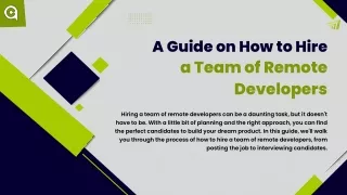 A Guide on How to Hire a Team of Remote Developers