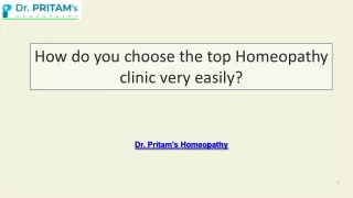 How do you choose the top Homeopathy clinic very easily
