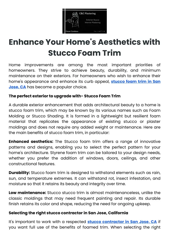 enhance your home s aesthetics with stucco foam