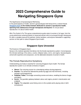 Singapore Gyne
