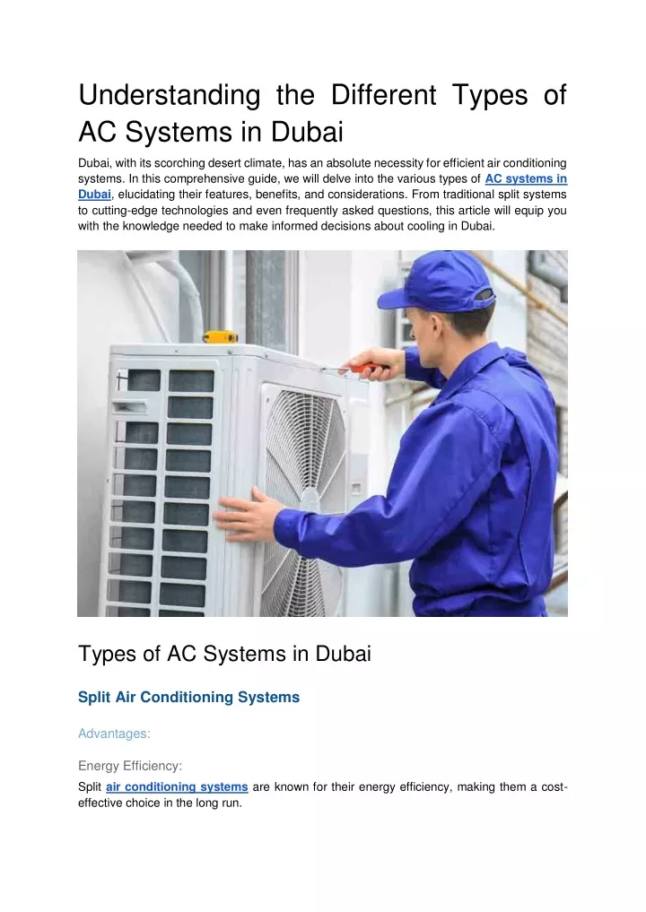 understanding the different types of ac systems