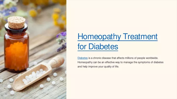 homeopathy treatment for diabetes