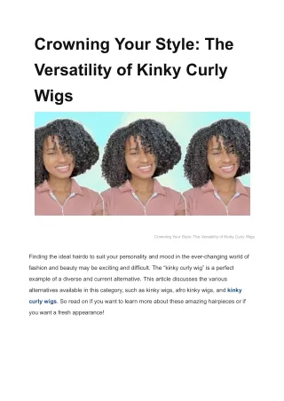 crowning your style the versatility of kinky