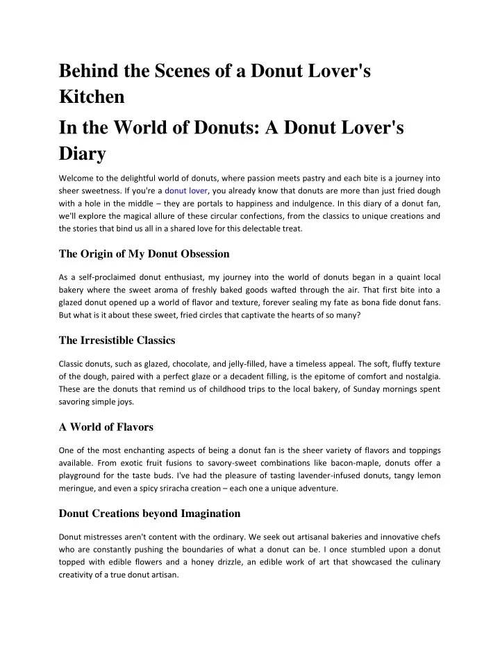 behind the scenes of a donut lover s kitchen