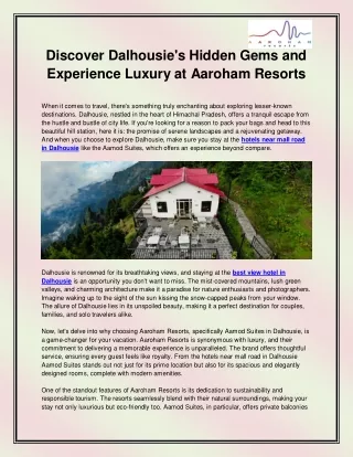 discover dalhousie s hidden gems and experience