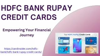 RuPay Card Revolution: Insights from HDFC Bank