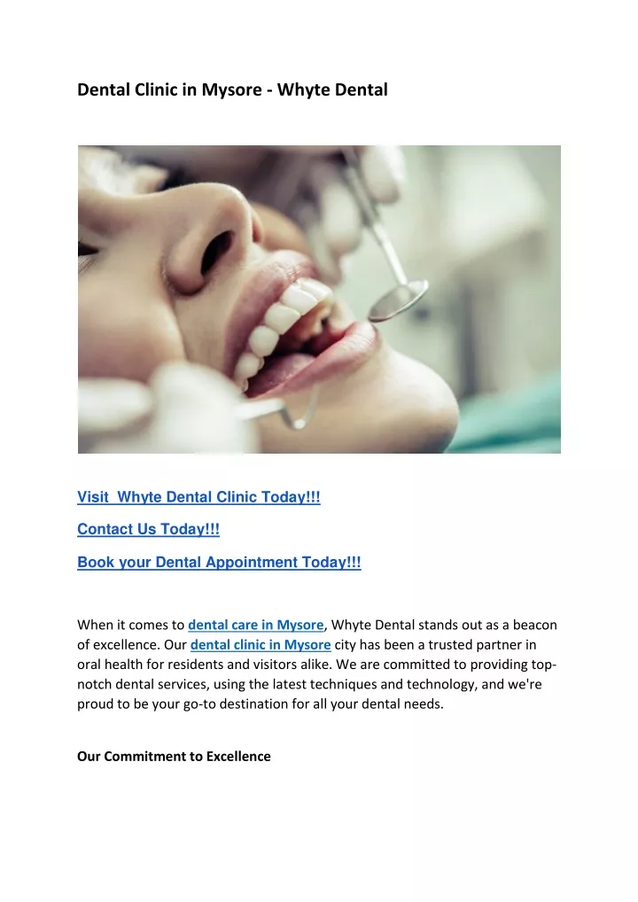 dental clinic in mysore whyte dental