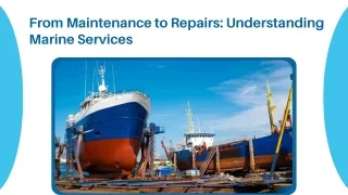 Experts in Marine Maintenance Services