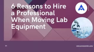 6 Reasons to Hire a Professional When Moving Lab Equipment