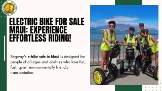 Electric Bike for Sale Maui Experience Effortless Riding!