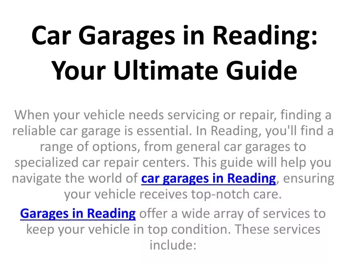 car garages in reading your ultimate guide