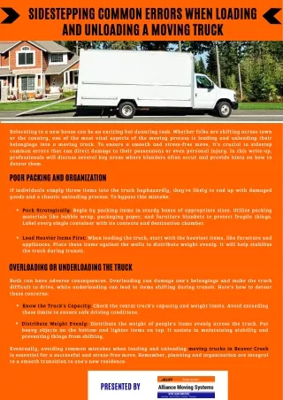 Common Errors When Loading and Unloading Moving Truck