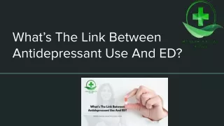 What’s The Link Between Antidepressant Use And ED_