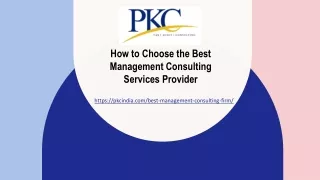 Best Management Consulting Firms -PKC Management Consulting