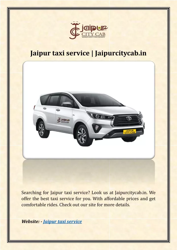 jaipur taxi service jaipurcitycab in