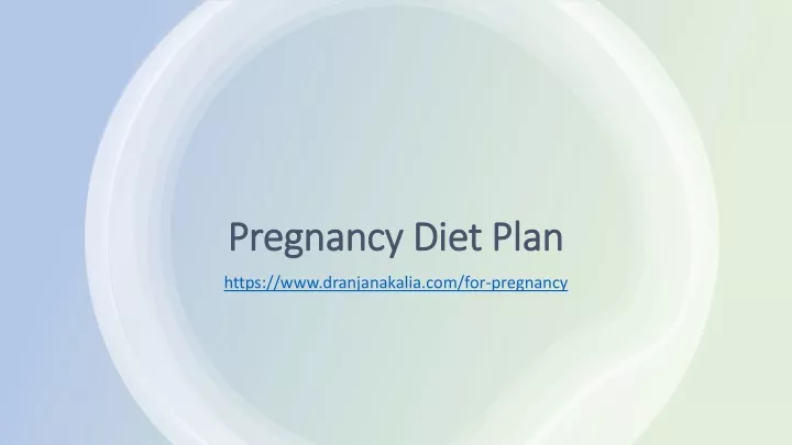 pregnancy diet plan