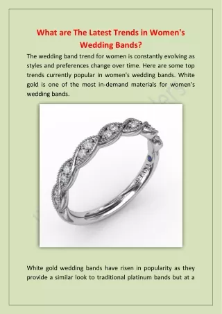 What are The Latest Trends in Women's Wedding Bands_JimKryshakJewelers