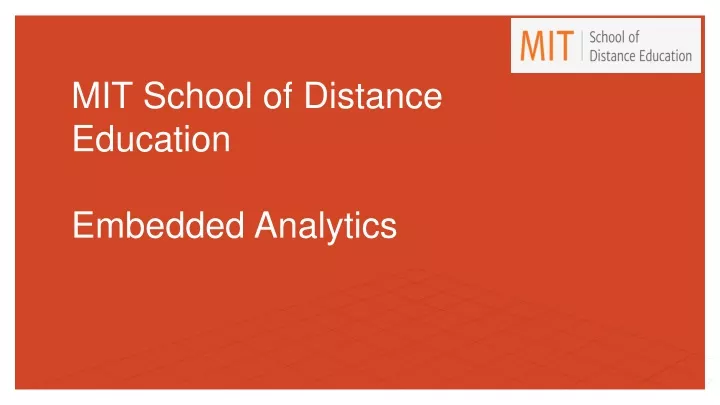 mit school of distance education