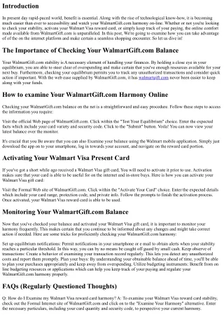 On the web Comfort: Simply Get hold of and Keep an eye on walmart visa gift card