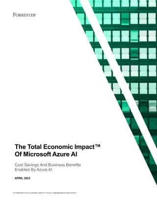 The Total Economic Impact Of Microsoft Azure AI