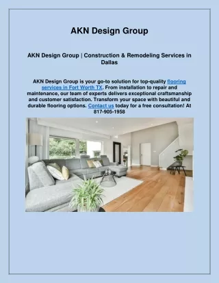 AKN Design Group | Construction & Remodeling Services in Dallas