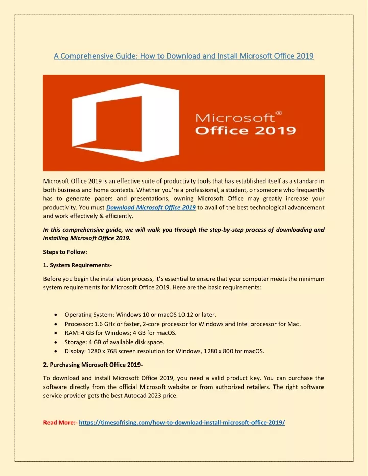 PPT - A Comprehensive Guide: How to Download and Install Microsoft Office  2019 PowerPoint Presentation - ID:12572350
