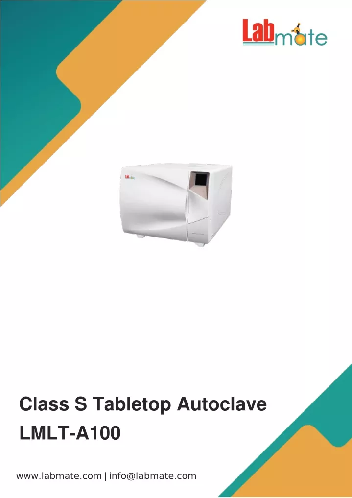 class s tabletop autoclave lmlt a100
