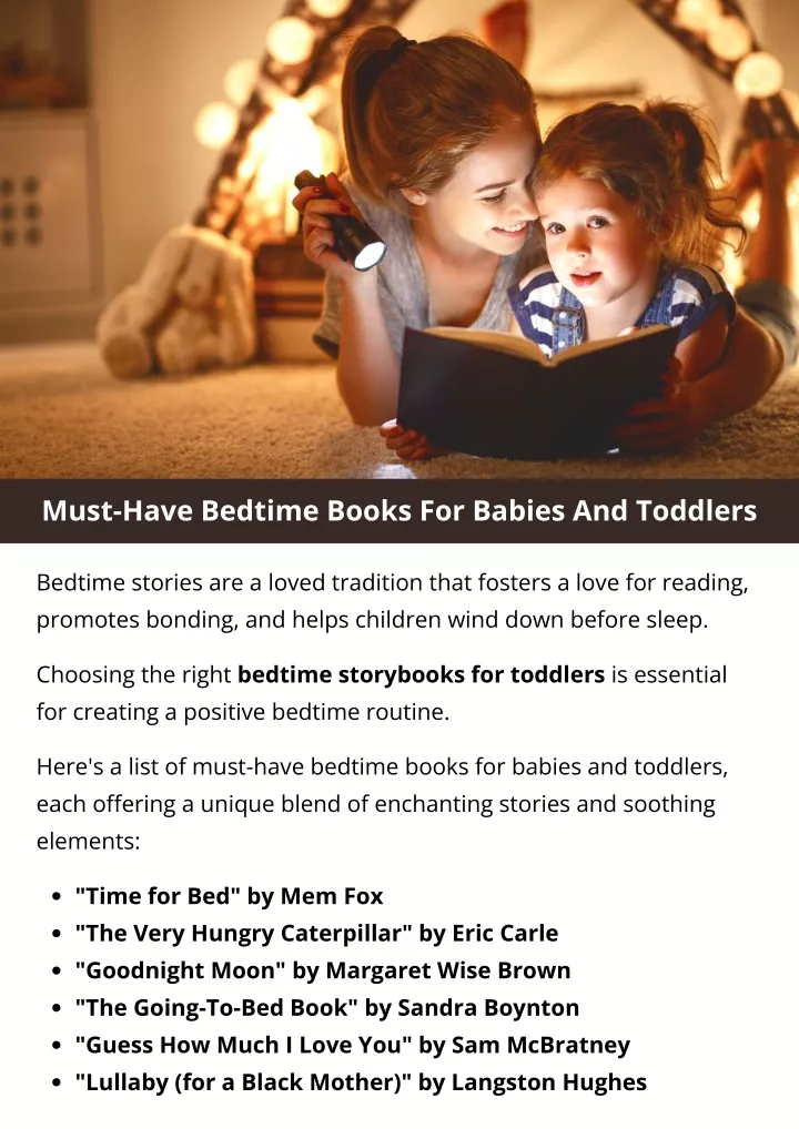 must have bedtime books for babies and toddlers