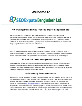 PPC Management Service