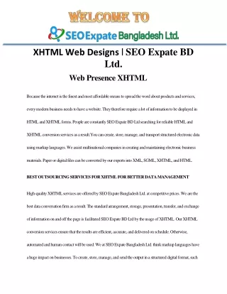 XHTML Web Designs