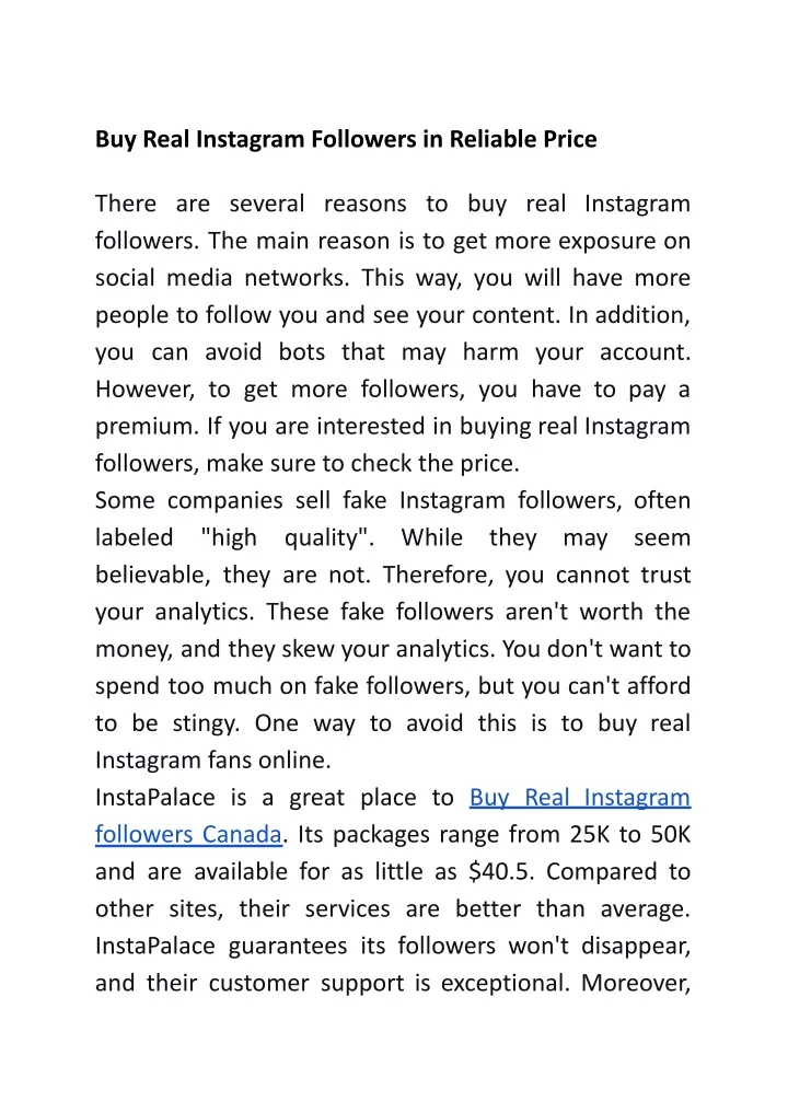 buy real instagram followers in reliable price