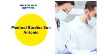Medical Studies San Antonio