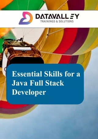Essential Skills for a Java Full Stack Developer