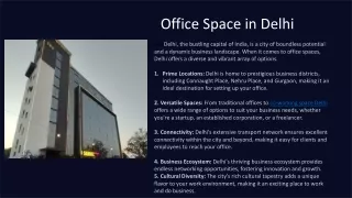 Office Space in Delhi and Coworking Space in Delhi NCR for Rent