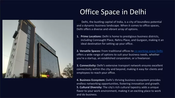 office space in delhi