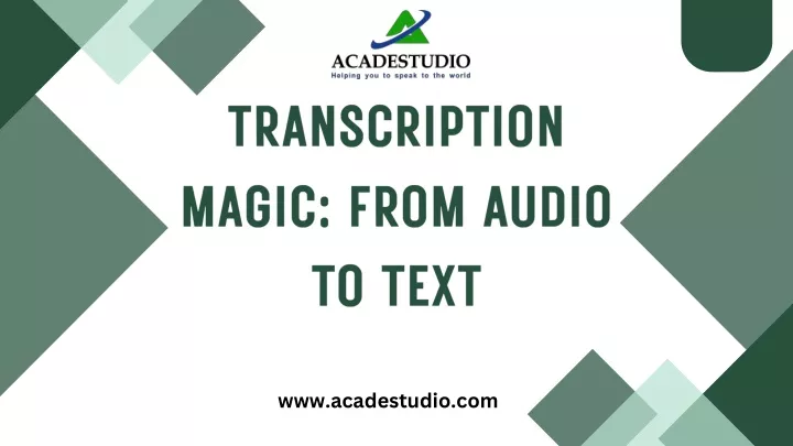 transcription magic from audio to text
