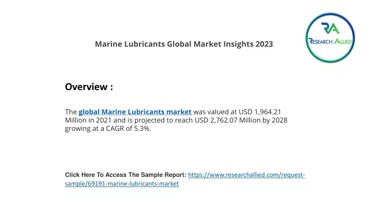 marine lubricants global market insights 2023