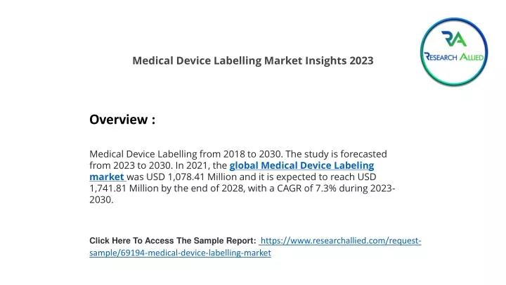 medical device labelling market insights 2023