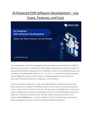 ai powered ehr software development use cases