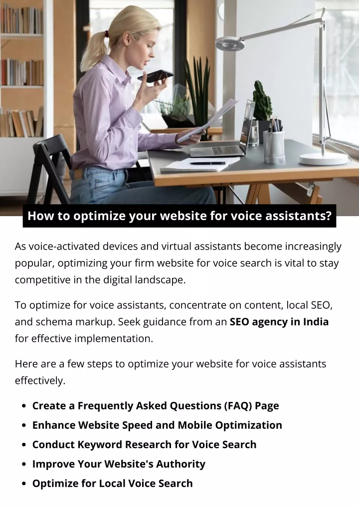 how to optimize your website for voice assistants