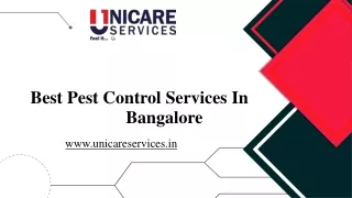 Best Professional Pest Control Services In Bangalore - Unicare Services