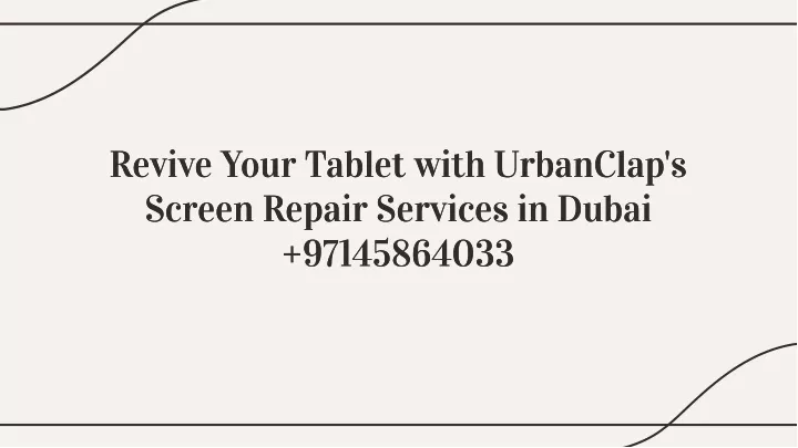 revive your tablet with urbanclap s screen repair