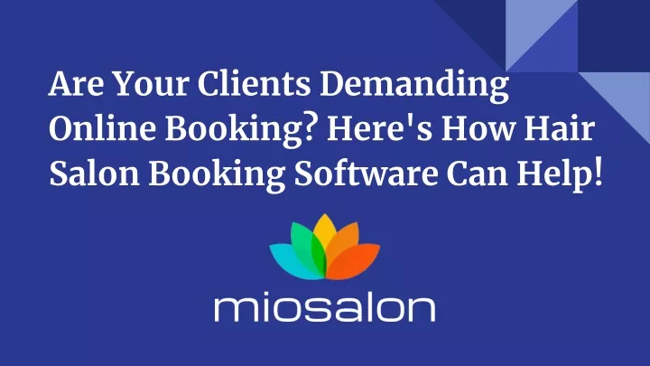 are your clients demanding online booking here