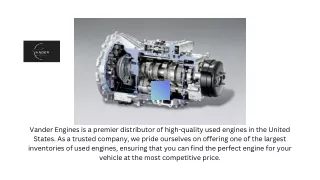 Vander Engines: Your Trusted Partner for Quality Used Auto Parts