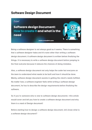 Software Design Document