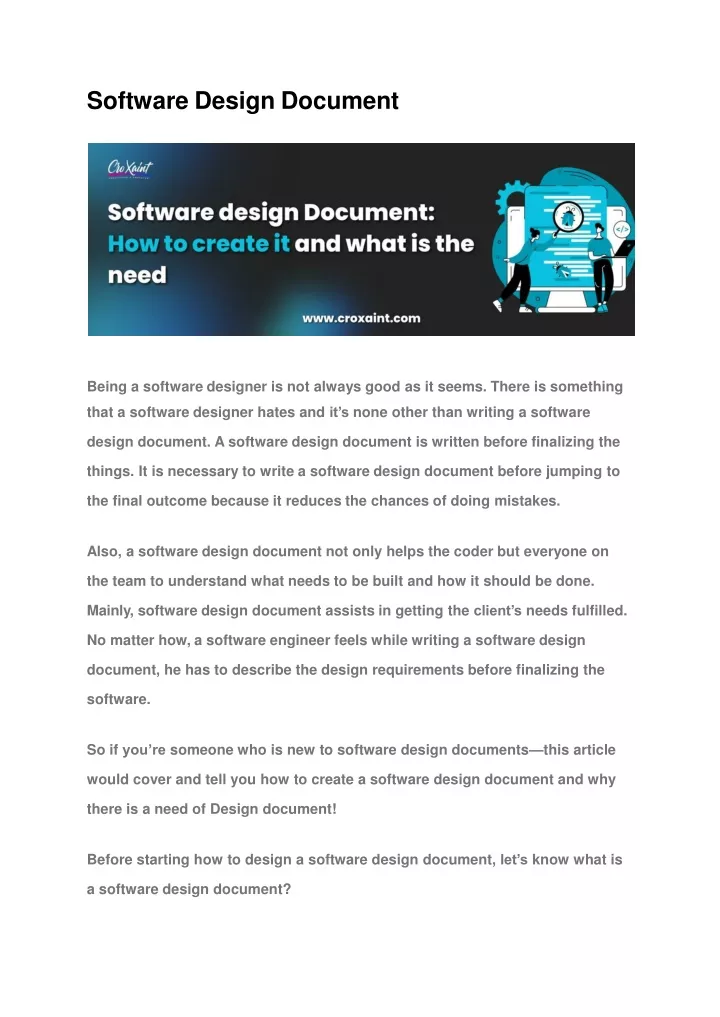software design document