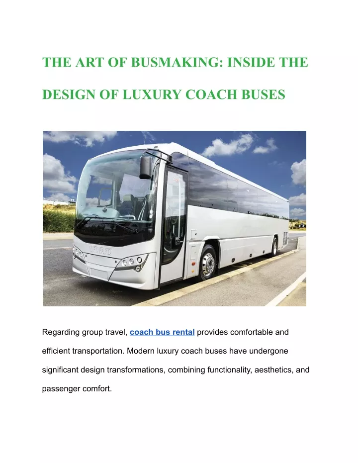 the art of busmaking inside the