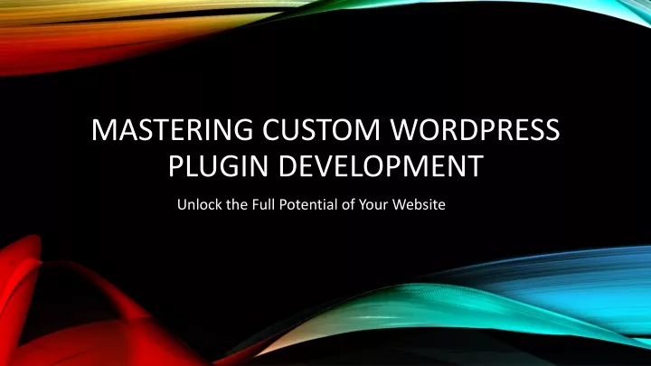 mastering custom wordpress plugin development