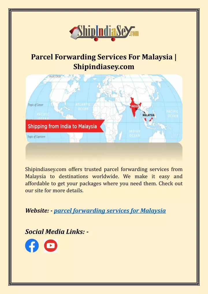 parcel forwarding services for malaysia