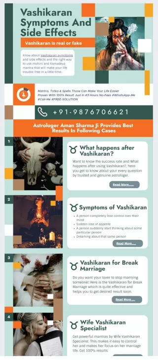 Vashikaran symptoms and side effects - Vashikaran is real or fake